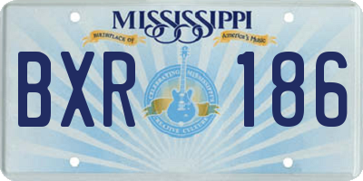 MS license plate BXR186