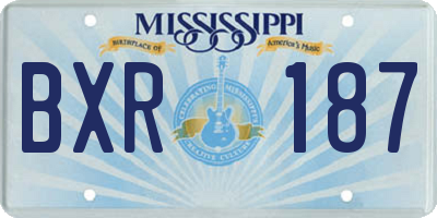 MS license plate BXR187