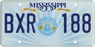 MS license plate BXR188