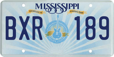 MS license plate BXR189