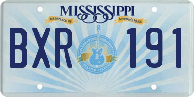 MS license plate BXR191