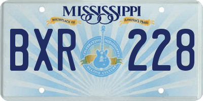 MS license plate BXR228