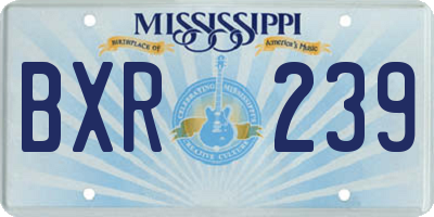 MS license plate BXR239