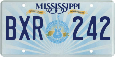 MS license plate BXR242