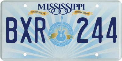 MS license plate BXR244