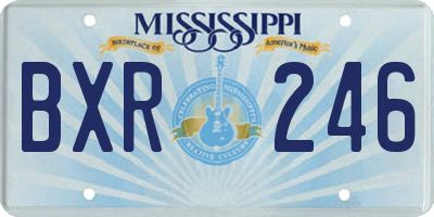 MS license plate BXR246