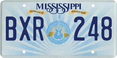 MS license plate BXR248