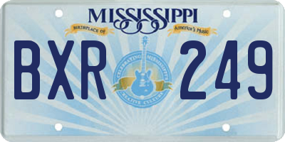 MS license plate BXR249