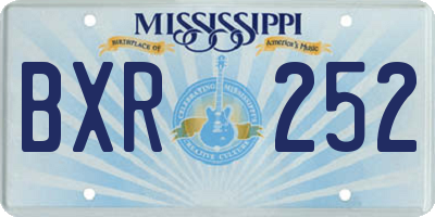 MS license plate BXR252