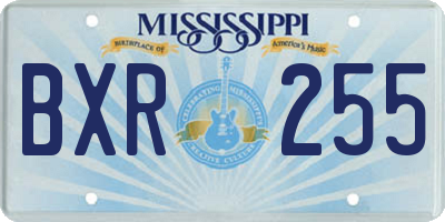 MS license plate BXR255