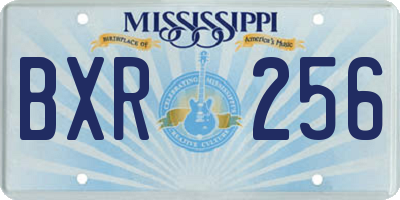 MS license plate BXR256