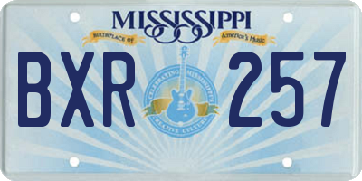 MS license plate BXR257