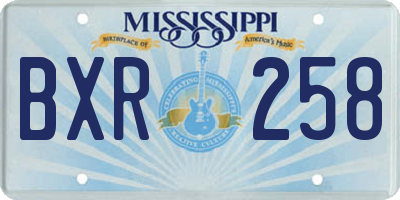 MS license plate BXR258