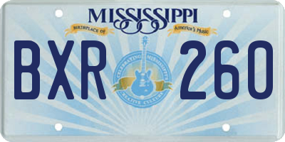 MS license plate BXR260