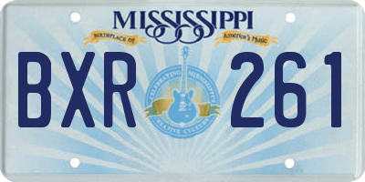 MS license plate BXR261