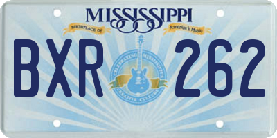 MS license plate BXR262