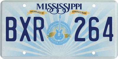 MS license plate BXR264