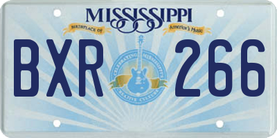 MS license plate BXR266
