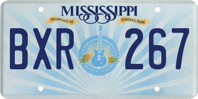 MS license plate BXR267