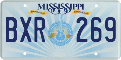 MS license plate BXR269