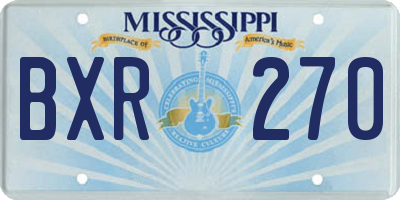 MS license plate BXR270