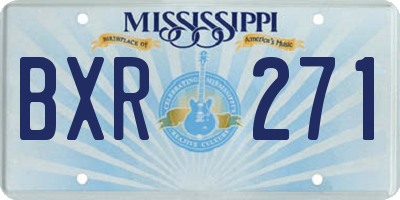 MS license plate BXR271