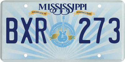 MS license plate BXR273