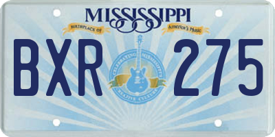 MS license plate BXR275