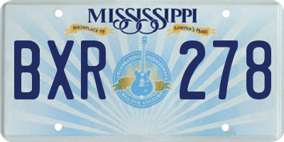 MS license plate BXR278