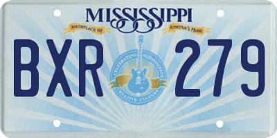 MS license plate BXR279