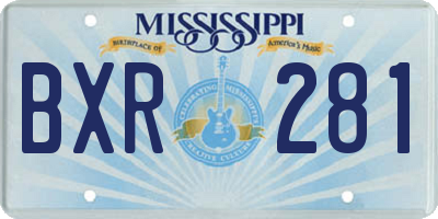MS license plate BXR281