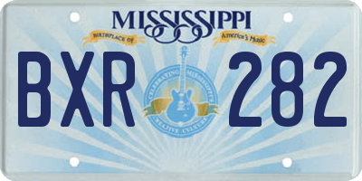 MS license plate BXR282