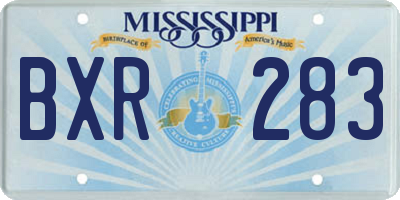 MS license plate BXR283