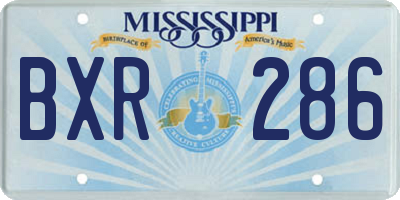 MS license plate BXR286