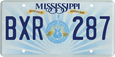 MS license plate BXR287