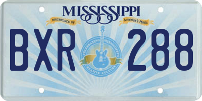 MS license plate BXR288
