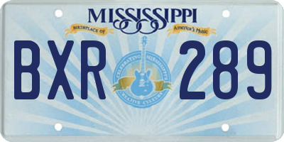 MS license plate BXR289