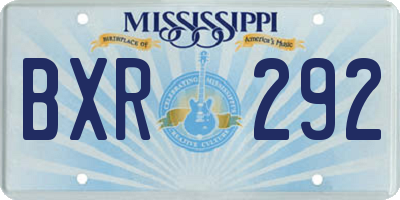 MS license plate BXR292