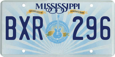 MS license plate BXR296