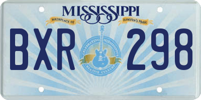 MS license plate BXR298