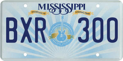 MS license plate BXR300