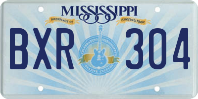 MS license plate BXR304