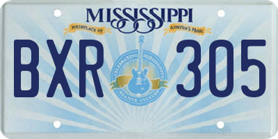 MS license plate BXR305