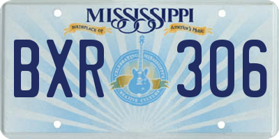 MS license plate BXR306