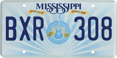 MS license plate BXR308