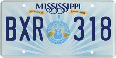 MS license plate BXR318