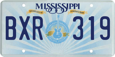 MS license plate BXR319