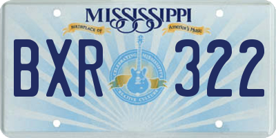 MS license plate BXR322