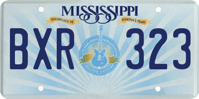 MS license plate BXR323