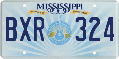 MS license plate BXR324